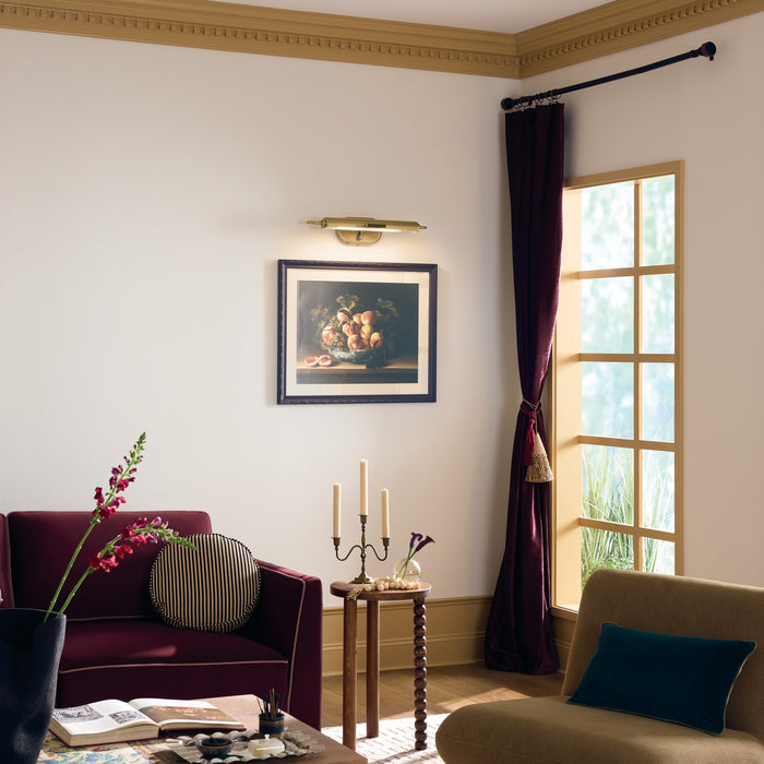 Kichler - 52818LBR - LED Picture Light - Caillier - Lacquered Brass