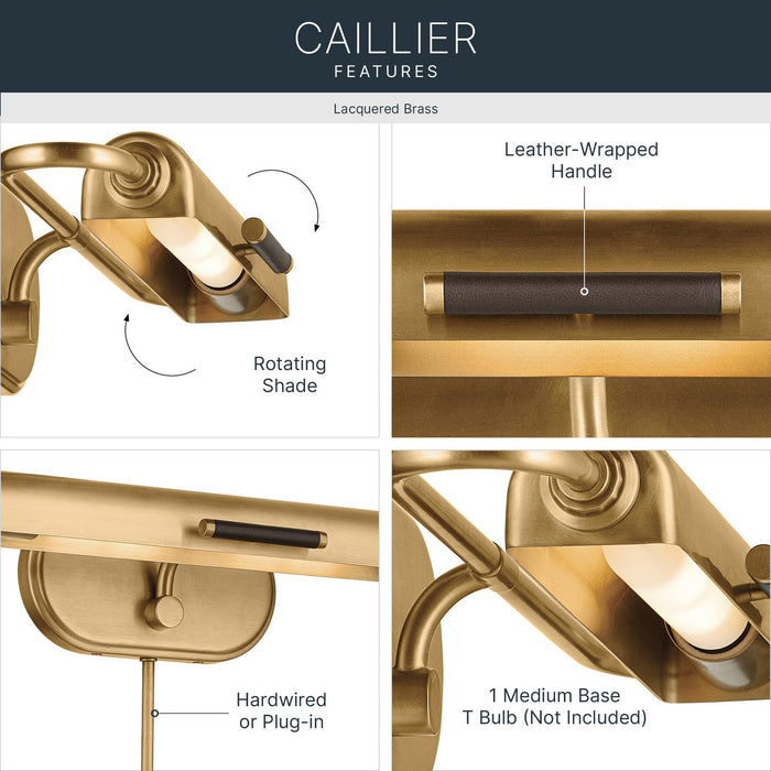 Kichler - 52819LBR - LED Picture Light - Caillier - Lacquered Brass