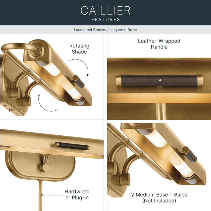 Kichler - 52820LBR - LED Picture Light - Caillier - Lacquered Brass