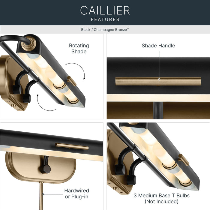 Kichler - 52821BK - LED Picture Light - Caillier - Black