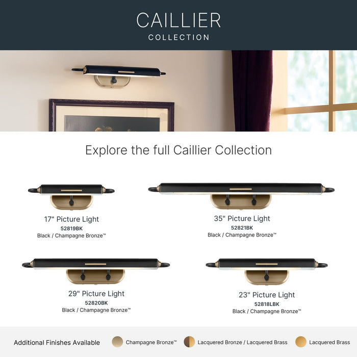 Kichler - 52821BK - LED Picture Light - Caillier - Black