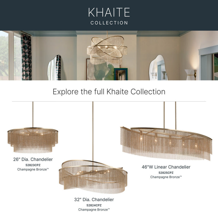 Kichler - 52823CPZ - Four Light Chandelier - Khaite - Champagne Bronze