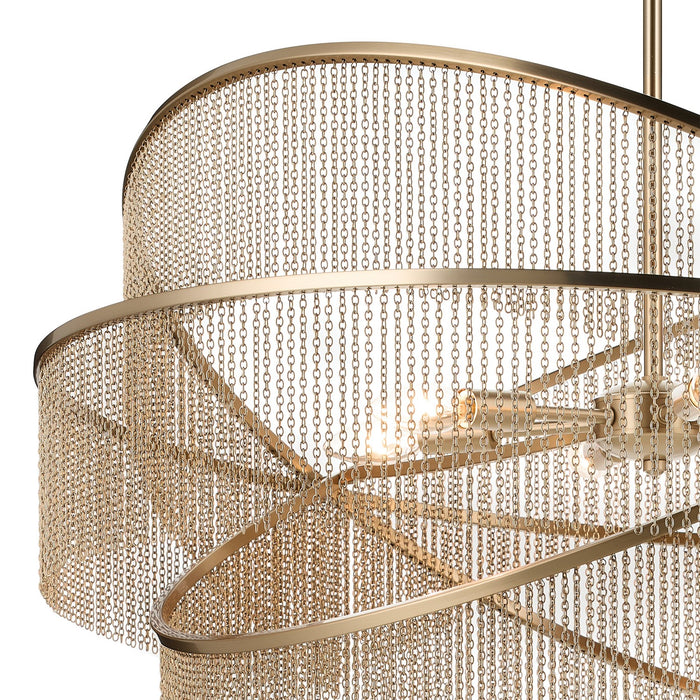 Kichler - 52824CPZ - Six Light Chandelier - Khaite - Champagne Bronze