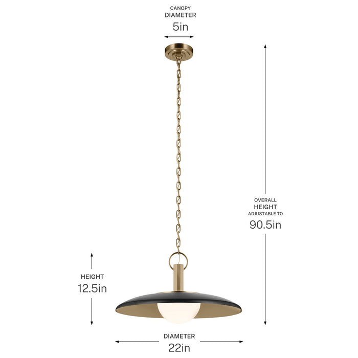 Kichler - 52835BK - LED Pendant - Kurio - Black