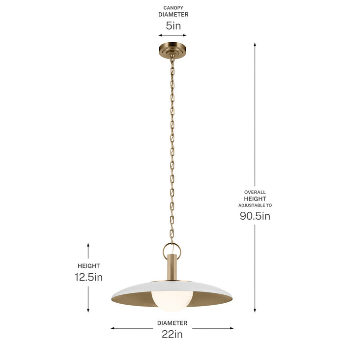 Kichler - 52835WH - LED Pendant - Kurio - White