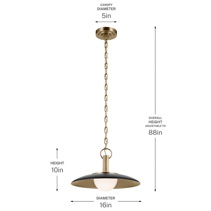 Kichler - 52834BK - LED Pendant - Kurio - Black