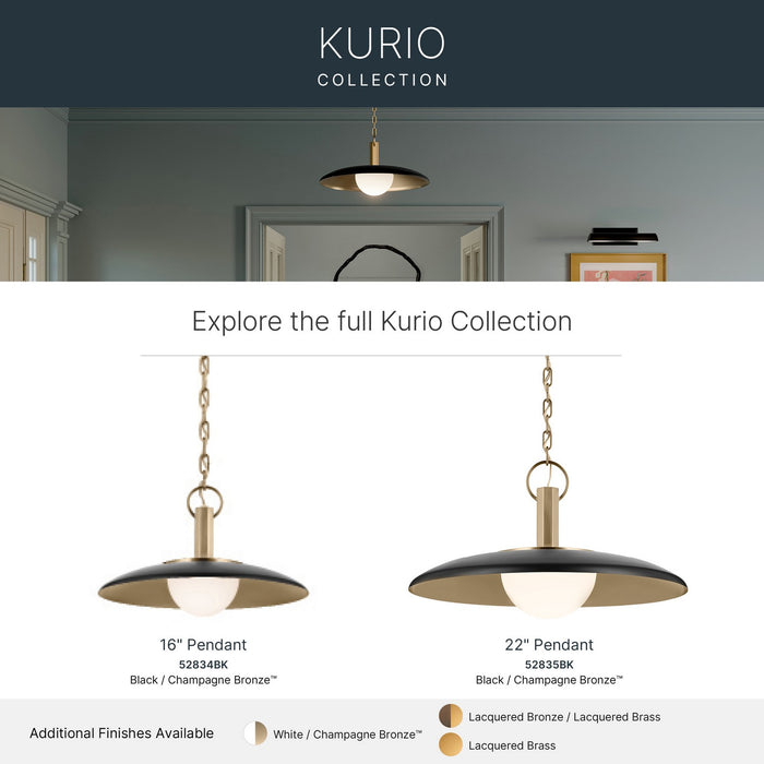 Kichler - 52834BK - LED Pendant - Kurio - Black