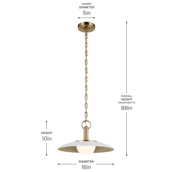 Kichler - 52834WH - LED Pendant - Kurio - White
