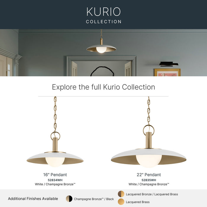 Kichler - 52834WH - LED Pendant - Kurio - White