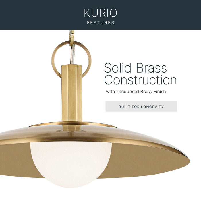 Kichler - 52834LBR - LED Pendant - Kurio - Lacquered Brass