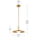 Kichler - 52834LBR - LED Pendant - Kurio - Lacquered Brass