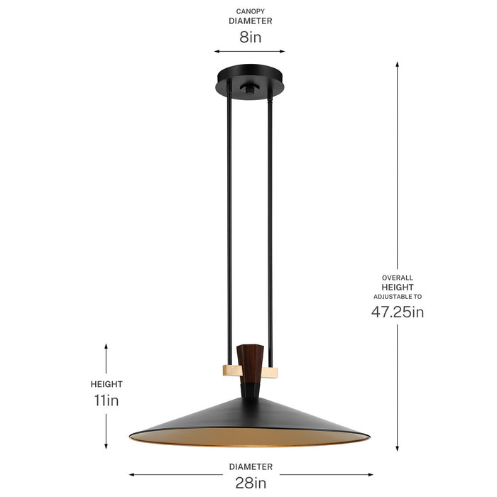 Kichler - 52833BKLED - LED Pendant - Tenon - Black