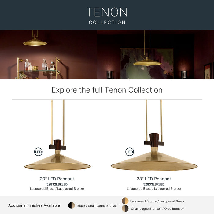 Kichler - 52833LBRLED - LED Pendant - Tenon - Lacquered Brass