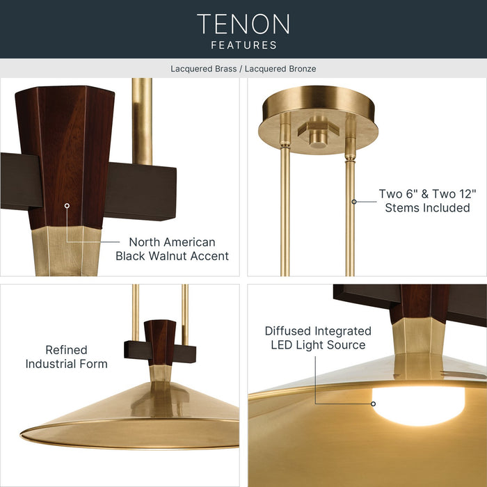 Kichler - 52833LBRLED - LED Pendant - Tenon - Lacquered Brass