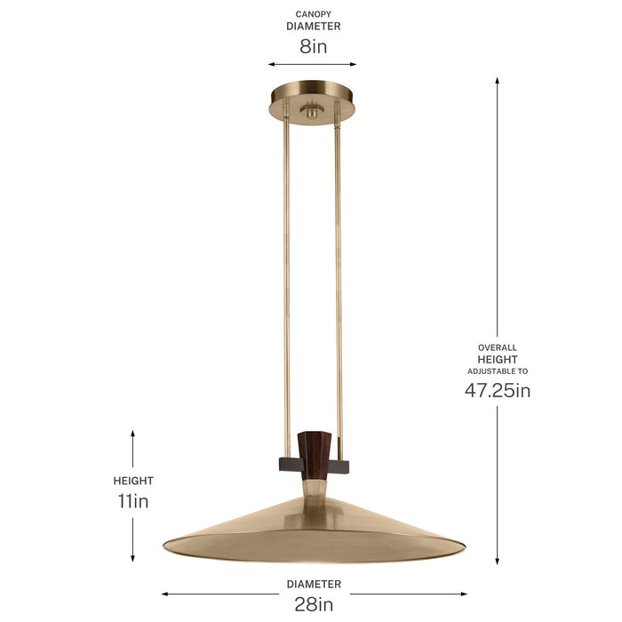 Kichler - 52833CPZLED - LED Pendant - Tenon - Champagne Bronze
