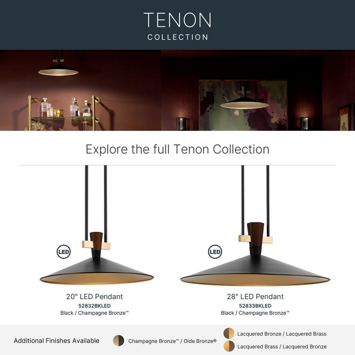Kichler - 52832BKLED - LED Pendant - Tenon - Black