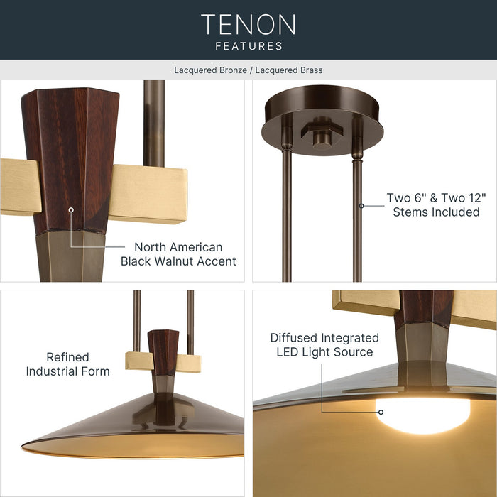 Kichler - 52832LBZLED - LED Pendant - Tenon - Lacquered Bronze