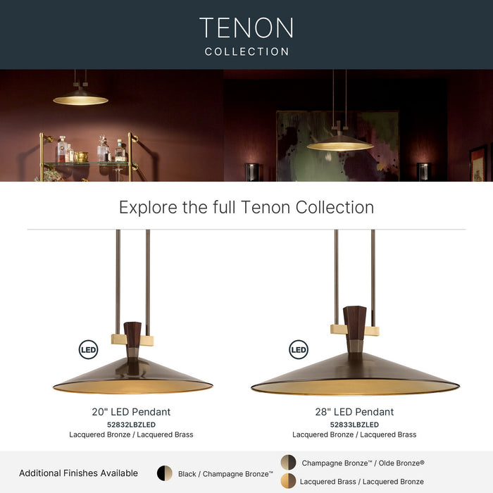 Kichler - 52832LBZLED - LED Pendant - Tenon - Lacquered Bronze