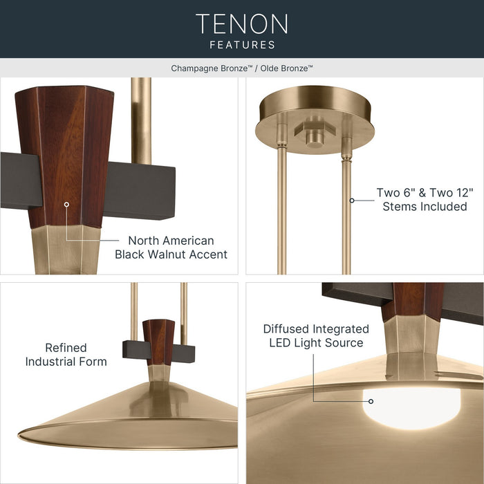 Kichler - 52832CPZLED - LED Pendant - Tenon - Champagne Bronze