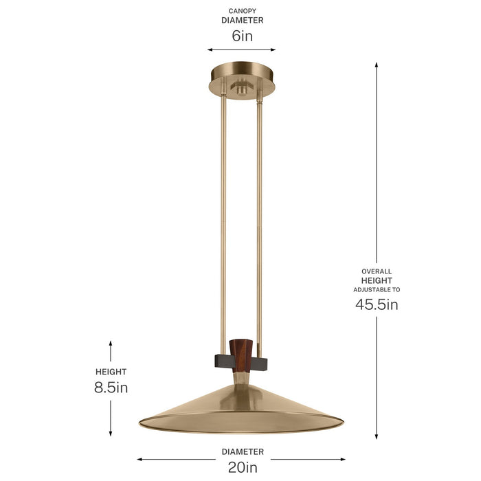 Kichler - 52832CPZLED - LED Pendant - Tenon - Champagne Bronze