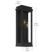 Kichler - 59163BK - Three Light Outdoor Wall Mount - Lundon - Black