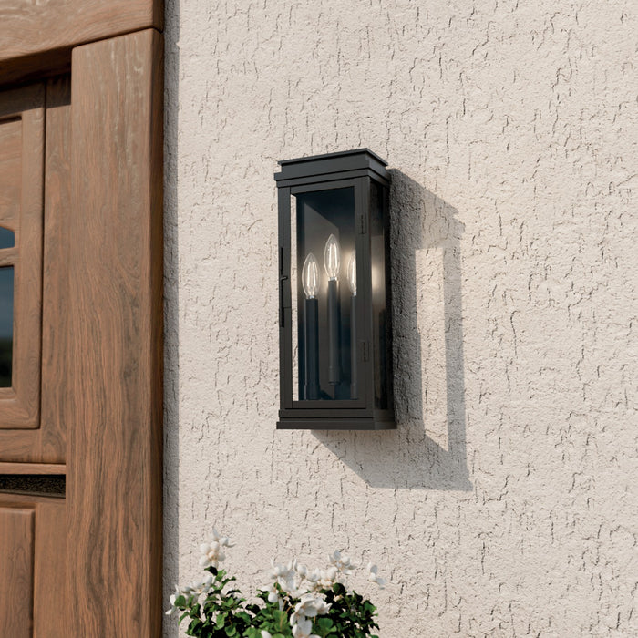 Kichler - 59163BK - Three Light Outdoor Wall Mount - Lundon - Black