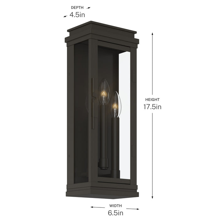 Kichler - 59163OZ - Three Light Outdoor Wall Mount - Lundon - Olde Bronze