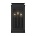 Kichler - 59162BK - Three Light Outdoor Wall Mount - Lundon - Black