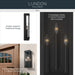 Kichler - 59162BK - Three Light Outdoor Wall Mount - Lundon - Black