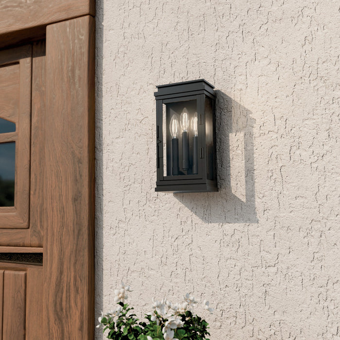 Kichler - 59162BK - Three Light Outdoor Wall Mount - Lundon - Black