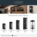Kichler - 59162BK - Three Light Outdoor Wall Mount - Lundon - Black