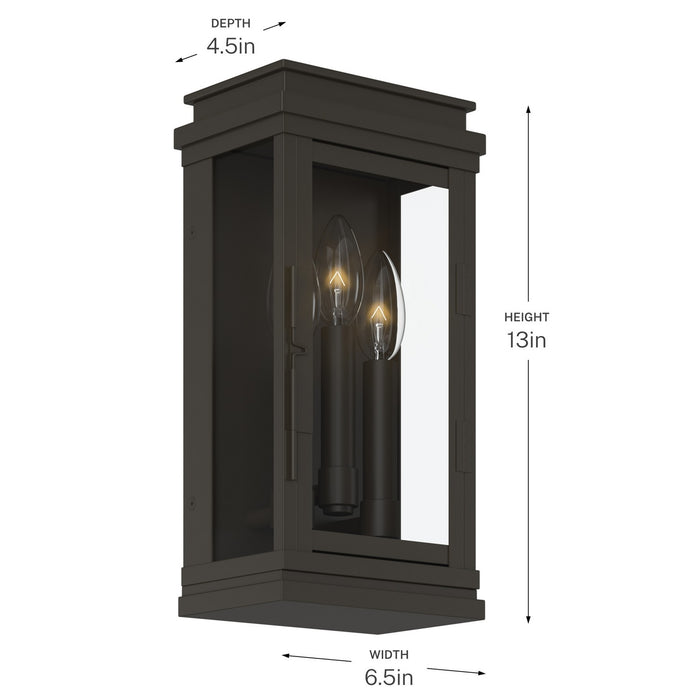 Kichler - 59162OZ - Three Light Outdoor Wall Mount - Lundon - Olde Bronze