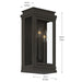 Kichler - 59162OZ - Three Light Outdoor Wall Mount - Lundon - Olde Bronze