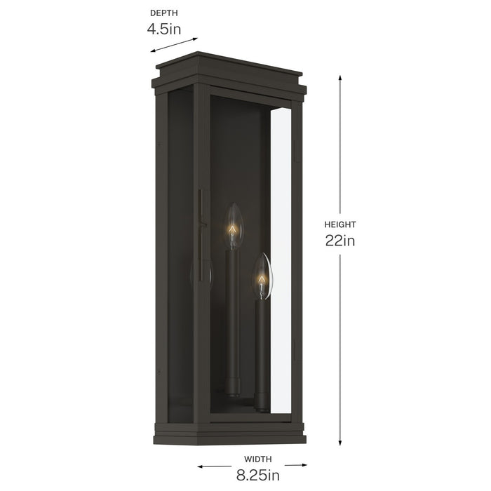 Kichler - 59164OZ - Three Light Outdoor Wall Mount - Lundon - Olde Bronze