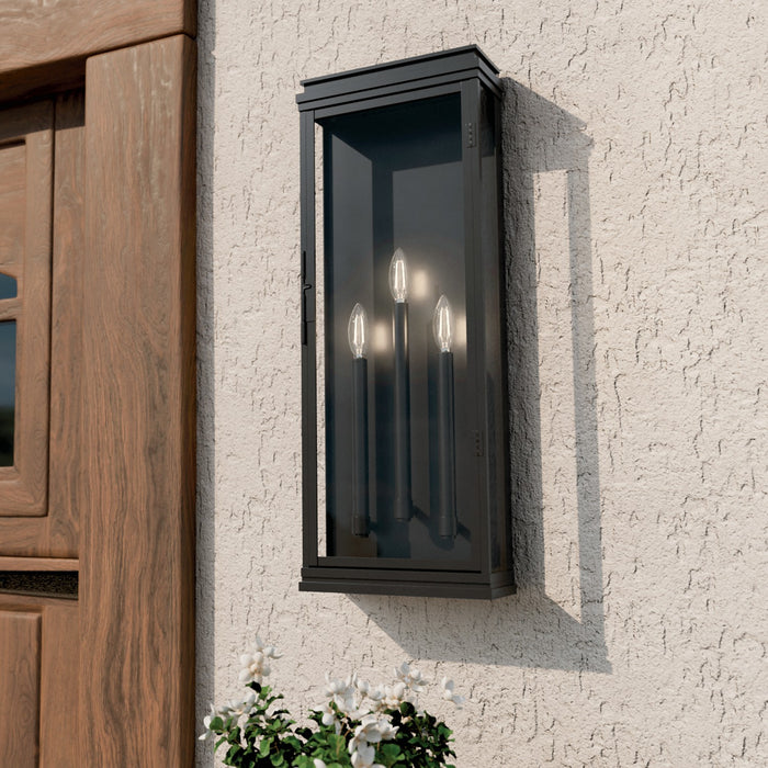 Kichler - 59165BK - Three Light Outdoor Wall Mount - Lundon - Black