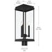 Kichler - 59166BK - Three Light Outdoor Post Lantern - Lundon - Black