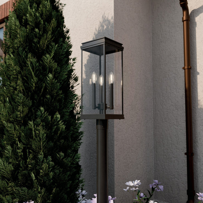 Kichler - 59166BK - Three Light Outdoor Post Lantern - Lundon - Black