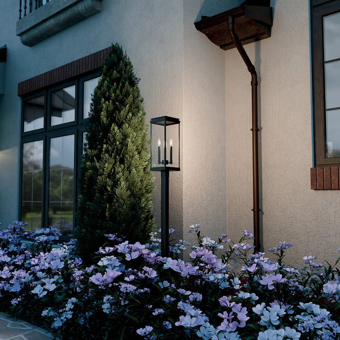 Kichler - 59166BK - Three Light Outdoor Post Lantern - Lundon - Black