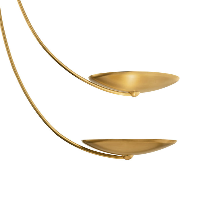 Kichler - 52857LBR - Six Light Chandelier - Palmela - Lacquered Brass