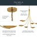 Kichler - 52857LBR - Six Light Chandelier - Palmela - Lacquered Brass