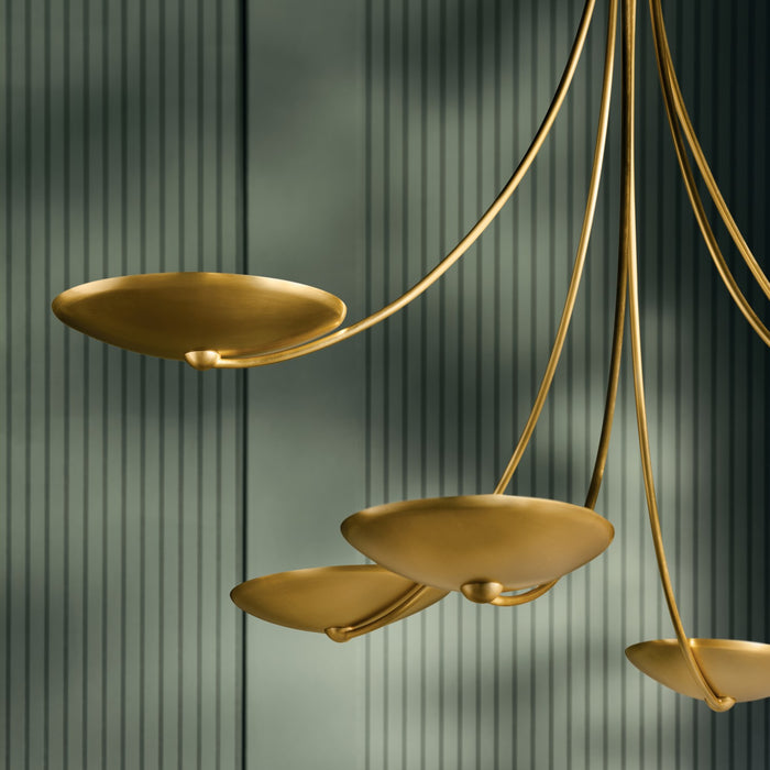 Kichler - 52857LBR - Six Light Chandelier - Palmela - Lacquered Brass