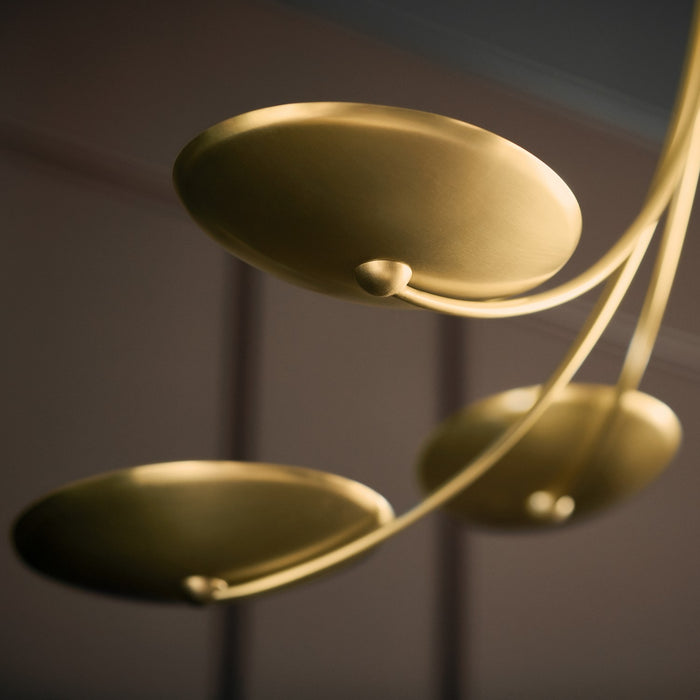 Kichler - 52857LBR - Six Light Chandelier - Palmela - Lacquered Brass