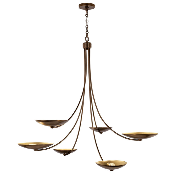Kichler - 52857LBRLBZ - Six Light Chandelier - Palmela - Lacquered Brass