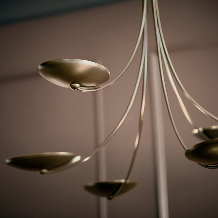 Kichler - 52857LBRLBZ - Six Light Chandelier - Palmela - Lacquered Brass