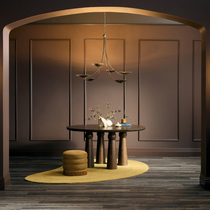 Kichler - 52857LBRLBZ - Six Light Chandelier - Palmela - Lacquered Brass