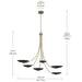 Kichler - 52857CPZBK - Six Light Chandelier - Palmela - Champagne Bronze
