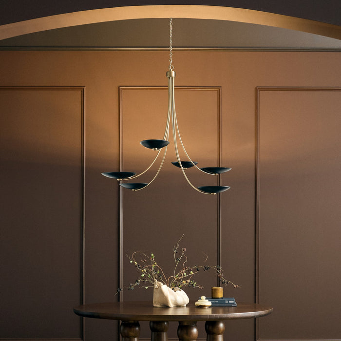 Kichler - 52857CPZBK - Six Light Chandelier - Palmela - Champagne Bronze