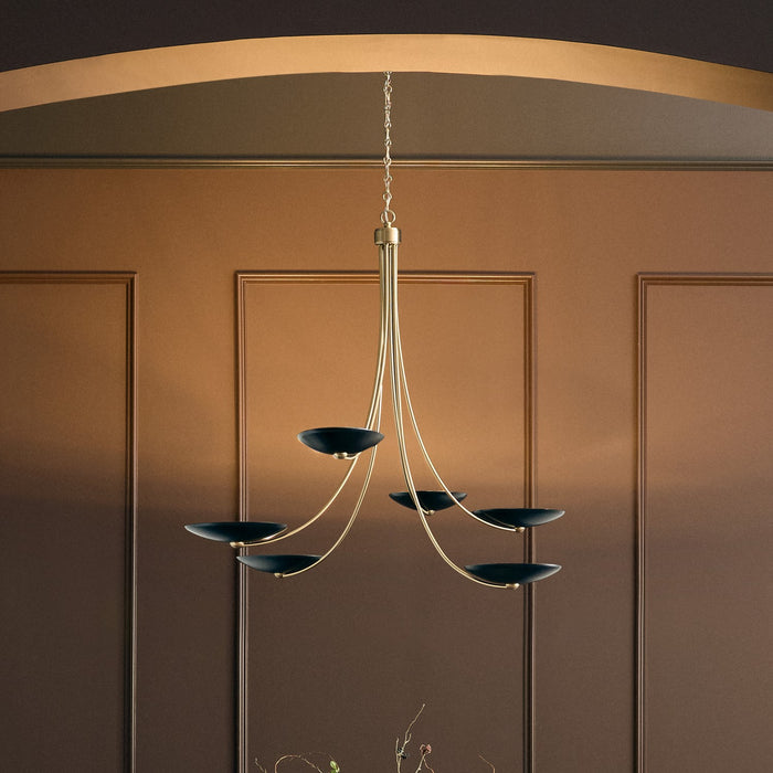 Kichler - 52857CPZBK - Six Light Chandelier - Palmela - Champagne Bronze