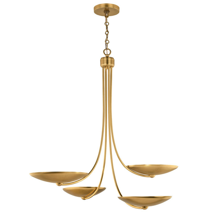 Kichler - 52855LBR - Four Light Chandelier - Palmela - Lacquered Brass