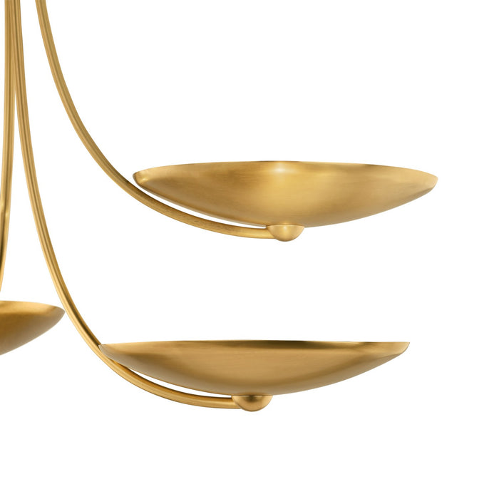 Kichler - 52855LBR - Four Light Chandelier - Palmela - Lacquered Brass